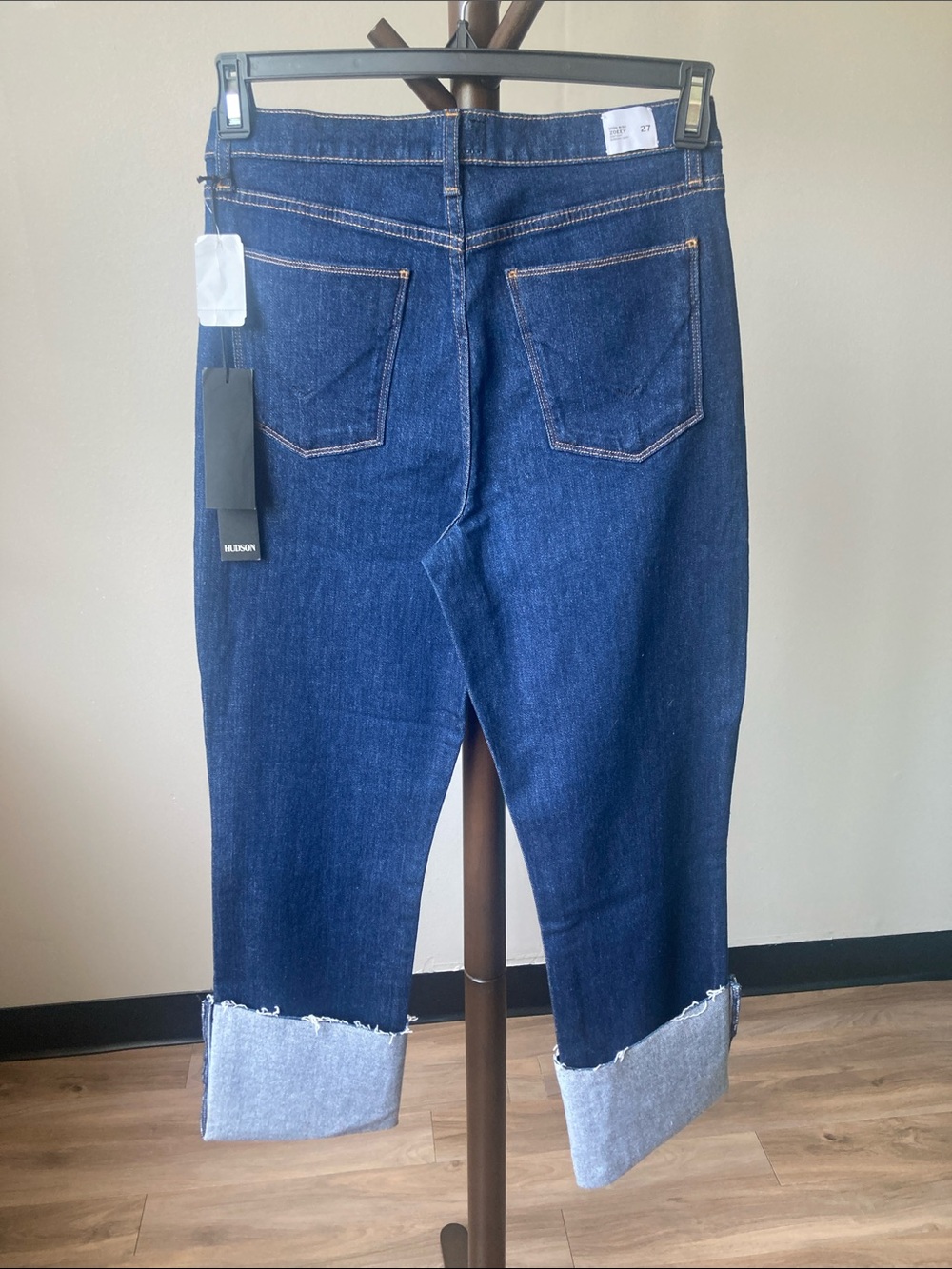Hudson jean high rise Zoeey deep cuff straight crop jean casual denim size 27 - Picture 6 of 17